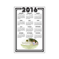 30 Mil Rectangle w/ Rounded Corners Large Calendar Magnet w/ Bottom Imprint